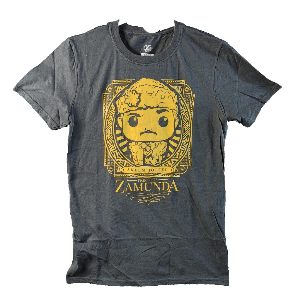 Funko Pop Tees Akeem Joffer Adult Size S Black T-Shirt Coming to America Print